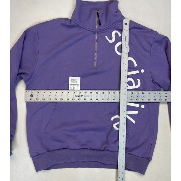 Taka Original Sociative 1/4 Zip Sweatshirt Men Large Purple - Picture 7 of 7